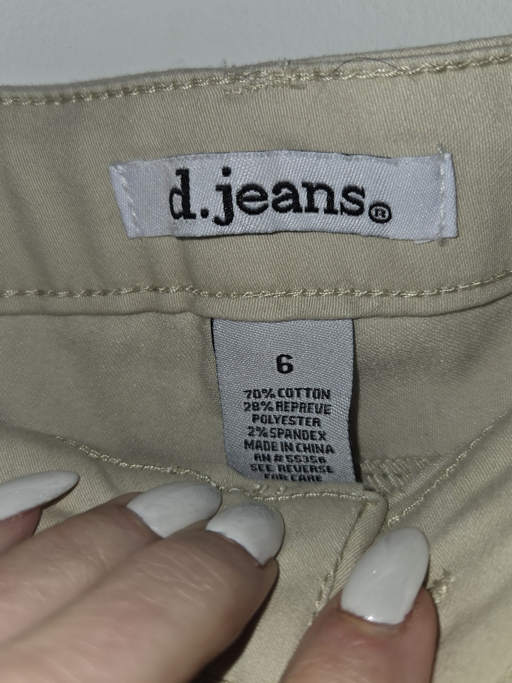 D. Jeans igh-Rise Beige Ankle Jeans - Classic Neutral Slim Fit Size 6. - Picture 9 of 11